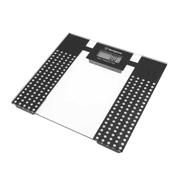 Westinghouse Digital Bathroom Scale 150KG Black Glass